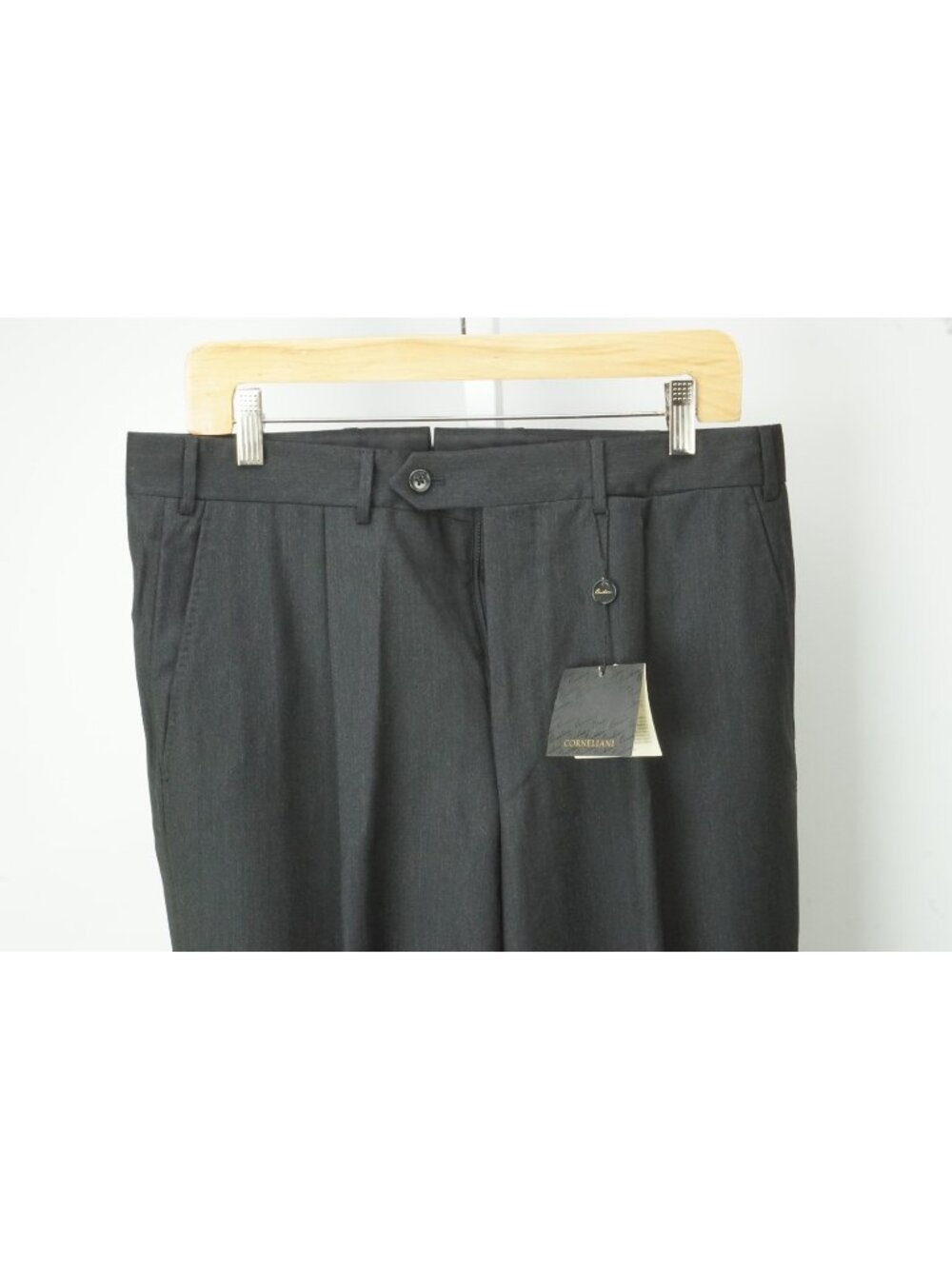 Corneliani Master Dark Gray 100% Wool Dress Pants Sz 48R EU BRAND NEW